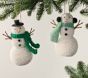 Knit Snowmen Ornaments, Set of 2 | Pottery Barn Kids