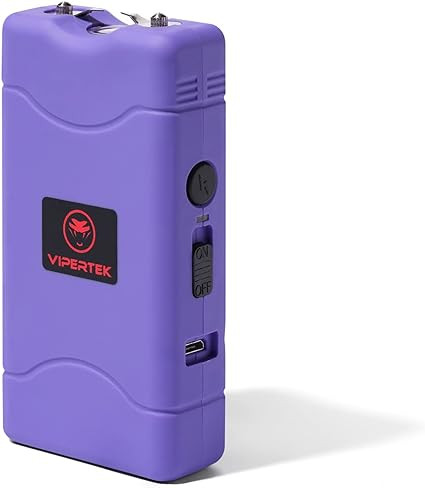VIPERTEK VTS-880 Mini Stun Gun for Self Defense Rechargeable with LED Flashlight | Amazon (US)