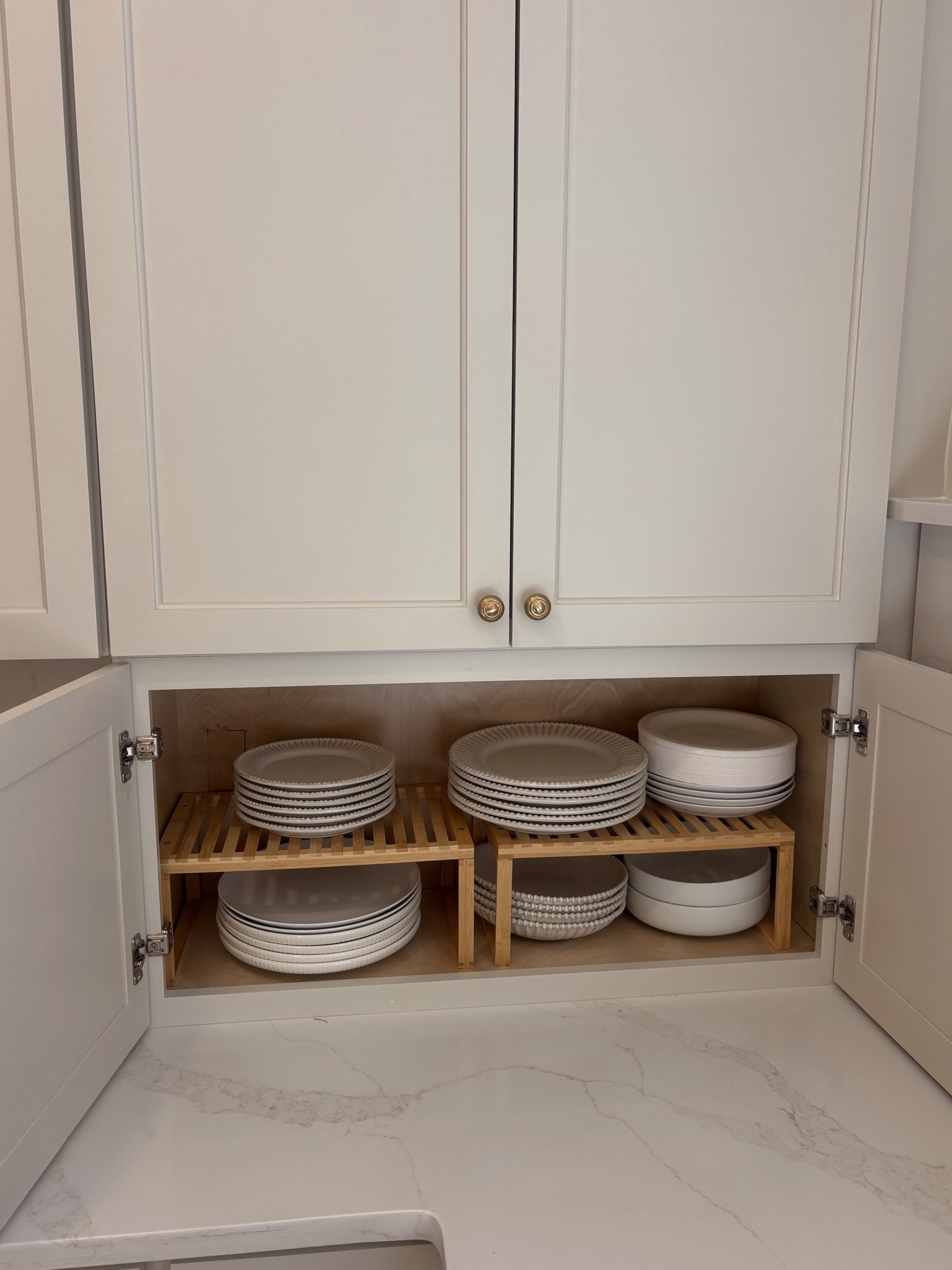 These organizers are so nice for fitting all my plates in this cabinet! 👏🏼

#LTKHome