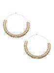 Leonie Goldtone, Vinyl, & Hematite Beaded Hoop Earrings | Saks Fifth Avenue