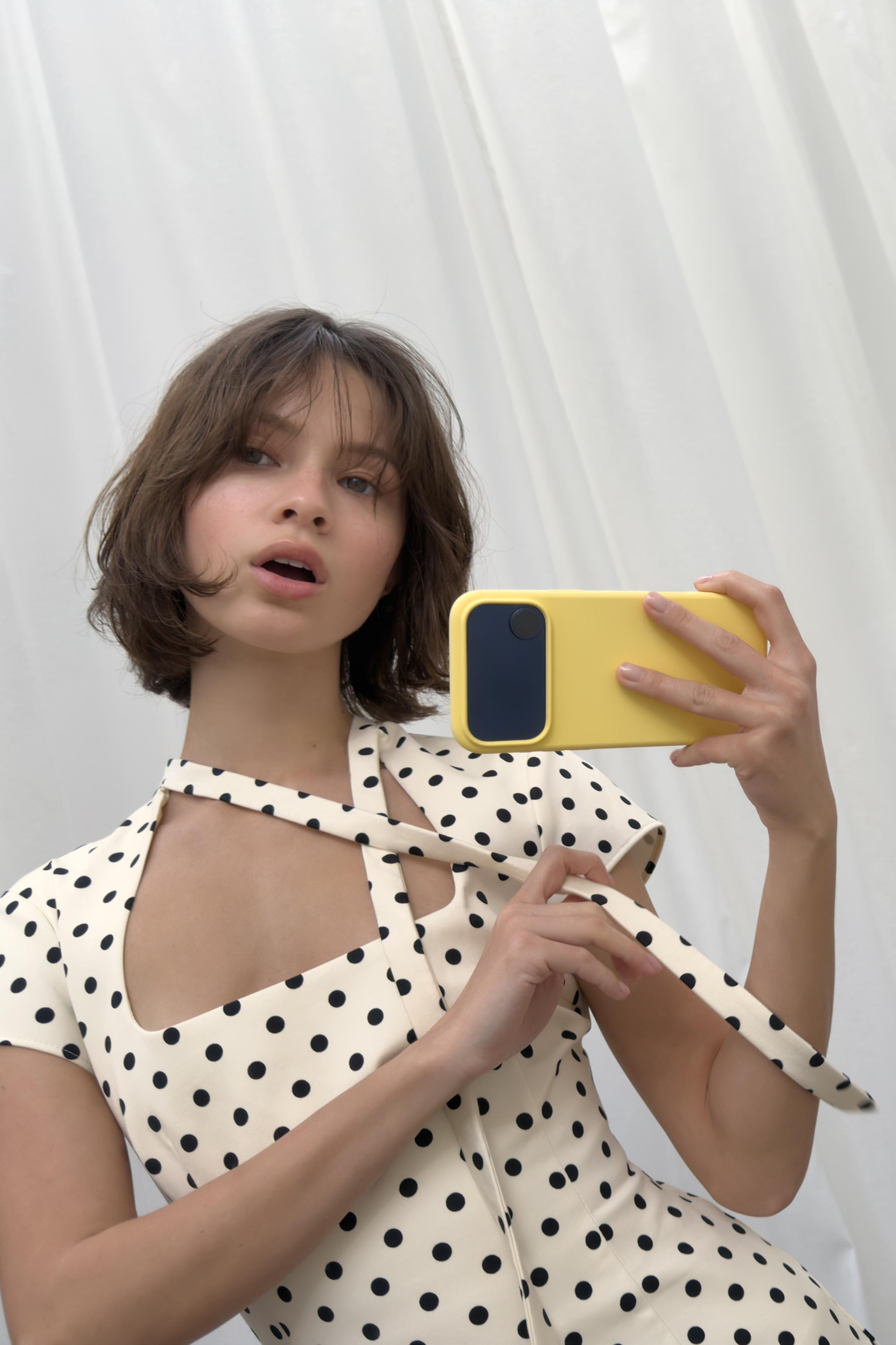 SHORT POLKA DOT TIE DRESS | Zara US