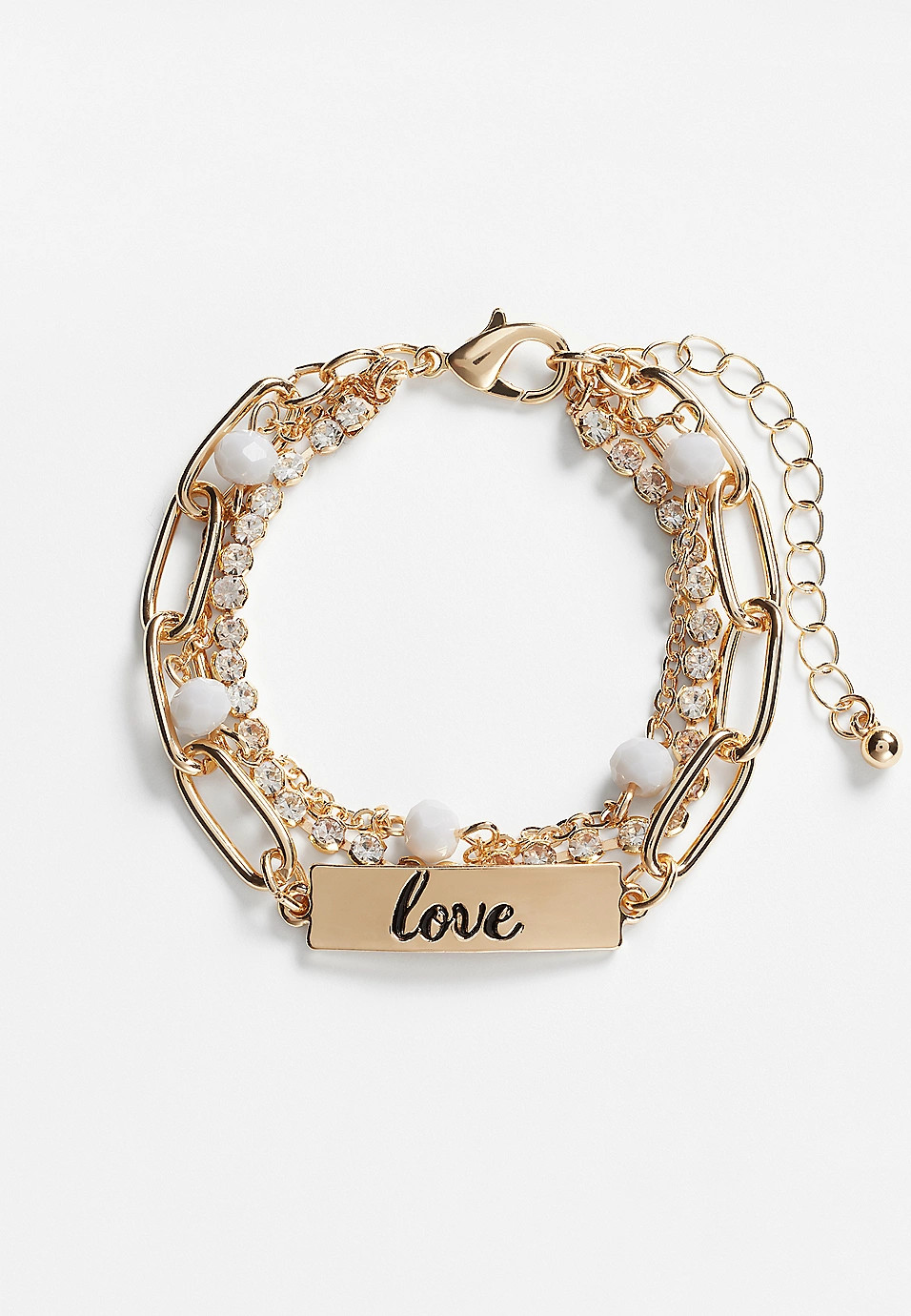 Gold Love Layered Bracelet | Maurices