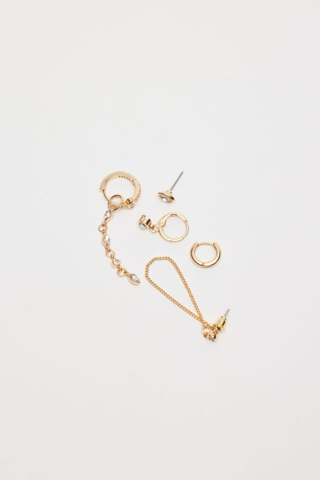 5-Pack Long Chain Earrings Set | Dynamite Clothing