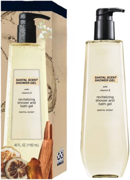 Santal Scent Refreshing Shower Gel 40 oz – Moisturizing Body Wash with Rich Lather & Clean-Rins... | Amazon (US)