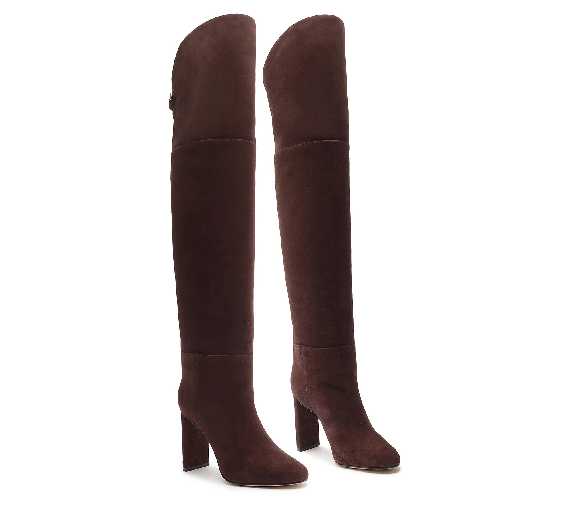As Is Schutz Suede Heeled Over the Knee Boots - Austine | QVC