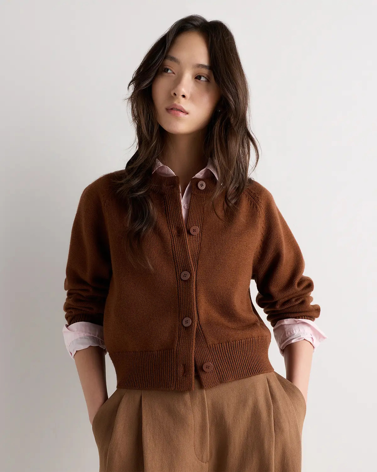 Australian Merino Wool Raglan Crewneck Cardigan | Quince