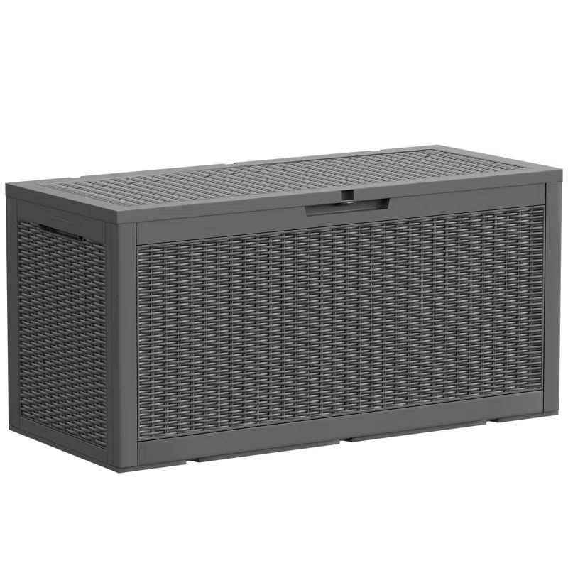 100 Gallon Water Resistant Plastic Deck Storage Container Box | Wayfair North America