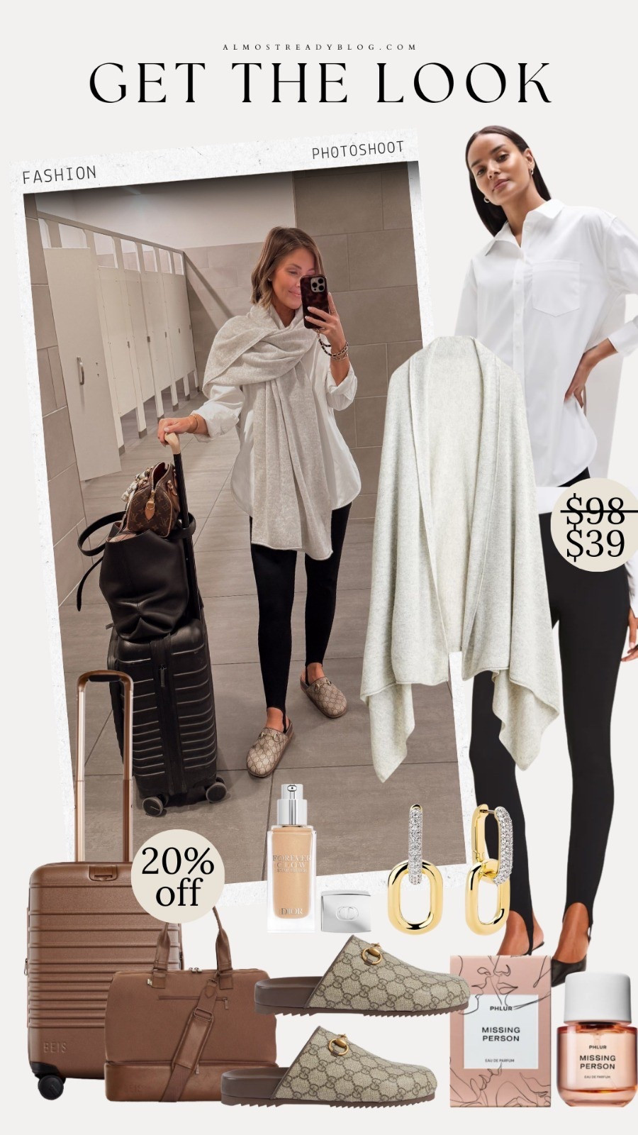 Airport fit check ✈️ XS wrinkle resistant button down / XS stirrup leggings

beis sale, luggage set, airport outfit, travel outfit, outfit with stirrup leggings, amanda west, almost ready blog

#LTKOver40 #LTKPetite #LTKTravel