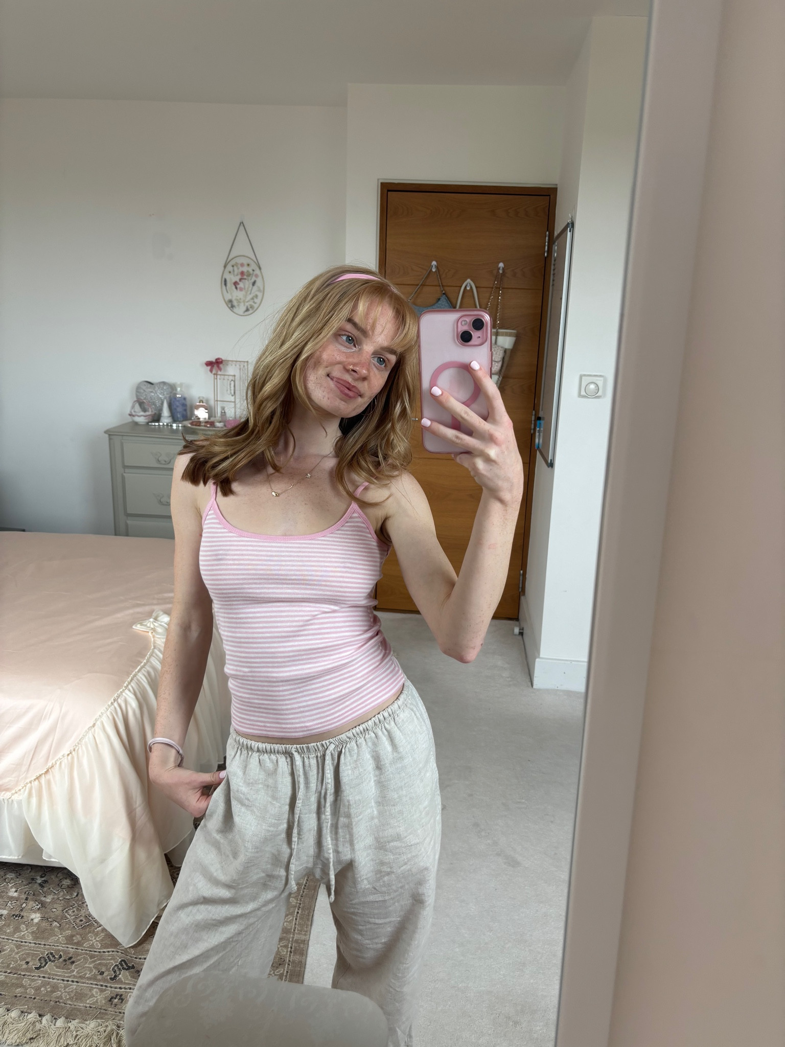 Pink striped tank top with BERSHKA linen trousers 🌸

#LTKsummer #LTKeurope #LTKuk