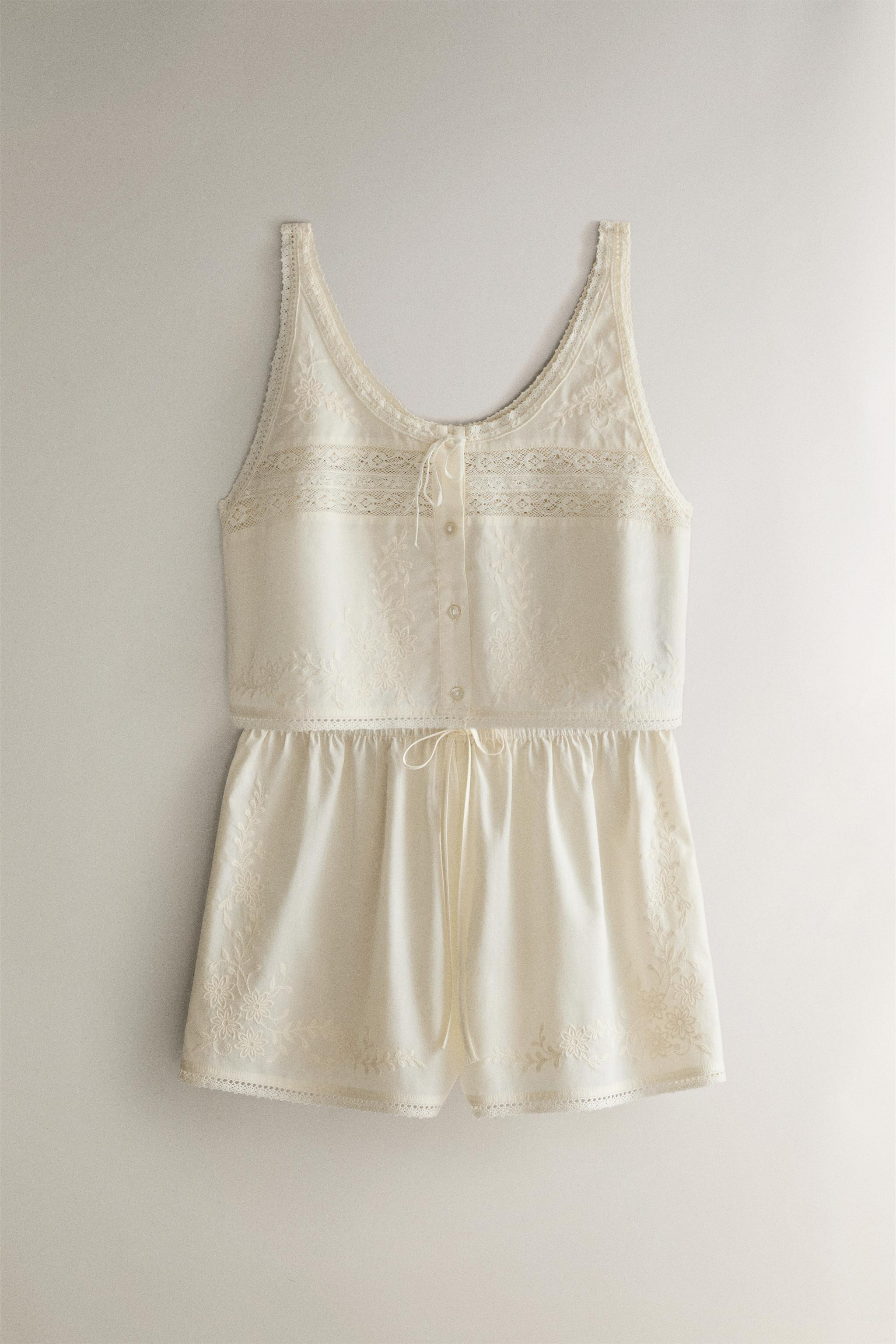 LACE COTTON TOP | Zara US