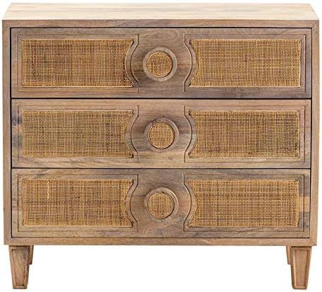 Crestview Collection Evolution Lacuna Wood 3 Drawer Chest in Brown | Amazon (US)
