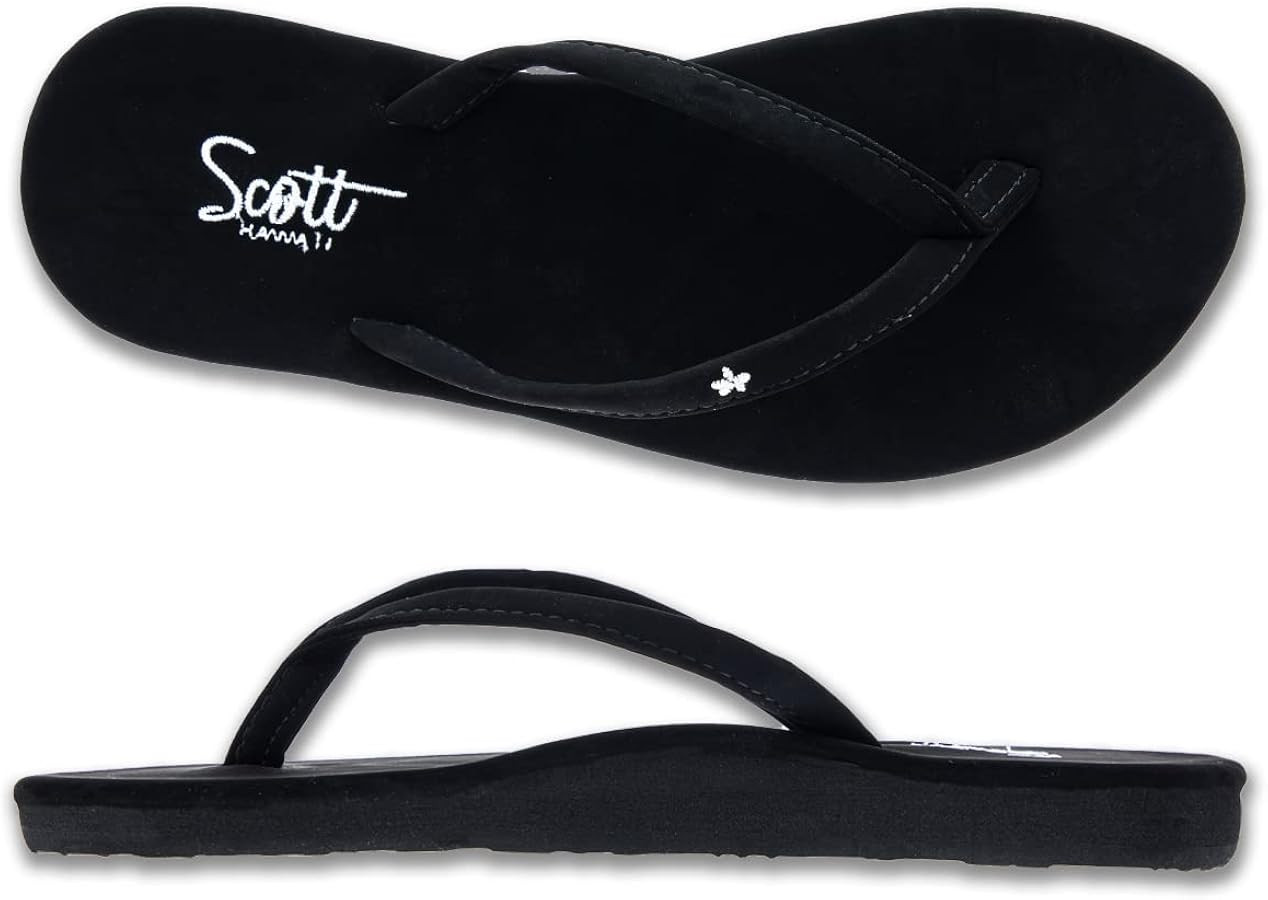 Scott Hawaii Women's Mele Sandal | Microfiber Strap With Floral Detail | Narrow Width | Lightweig... | Amazon (US)