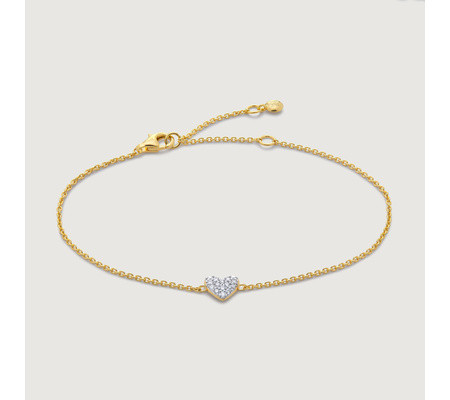 Heart Diamond Chain Bracelet | Monica Vinader (Global)