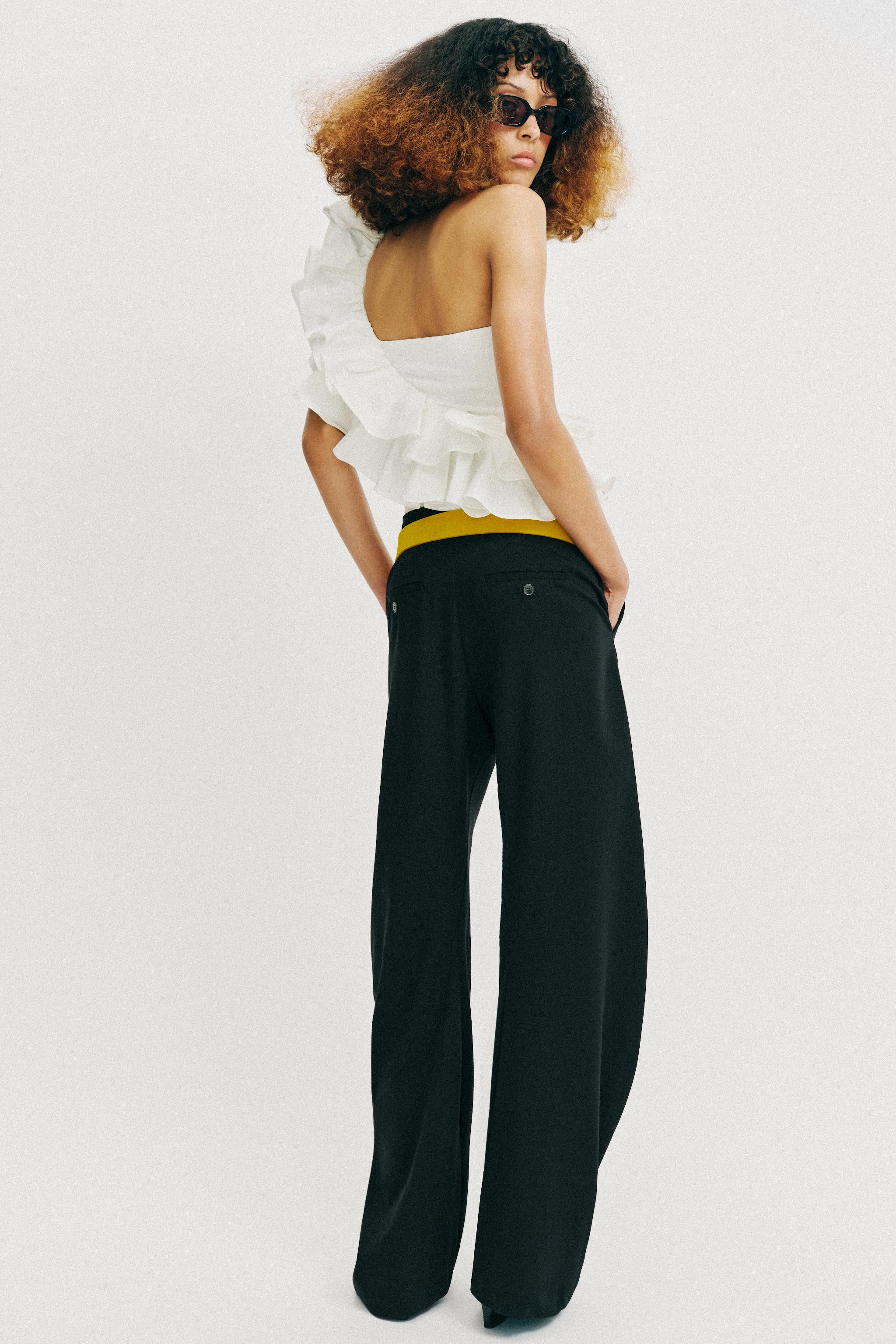 ASYMMETRIC RUFFLED BODYSUIT | Zara US