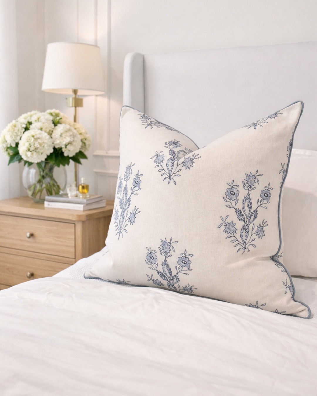 Euro pillow covers, blue and white, classic home, Grandmillennial, blockprint, Jillien harbor 

#LTKHome