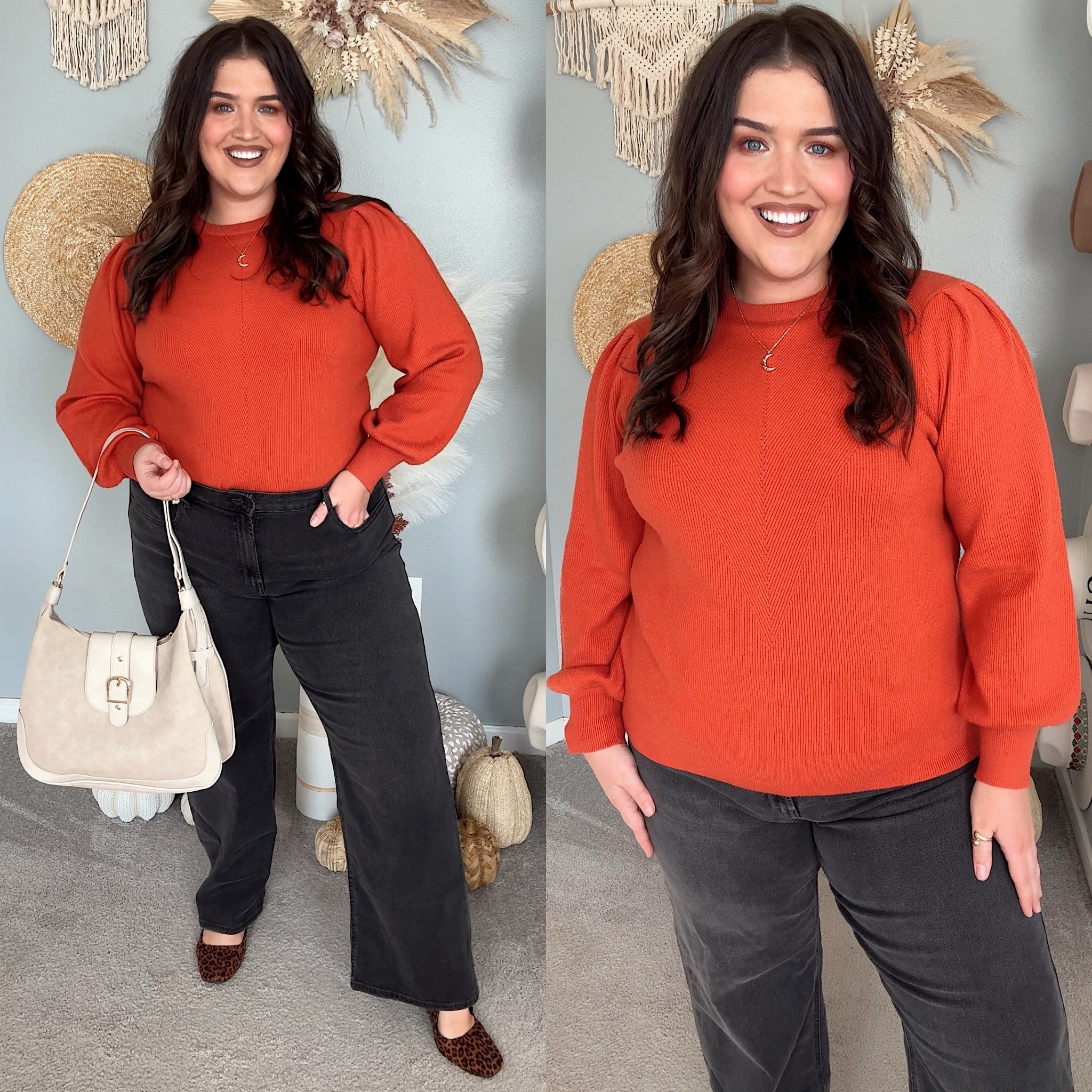 Amazon affordable Fall outfit inspo 🍂 Styling sweaters for cozy casual style 
Top: XXL
Black denim: 18 

#LTKxPrimeDay #LTKPlusSize #LTKWorkwear