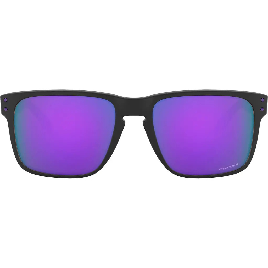 Oakley Holbrook™ XL 59mm Gradient Keyhole Sunglasses in Matte Black/Prizm Violet at Nordstrom | Nordstrom