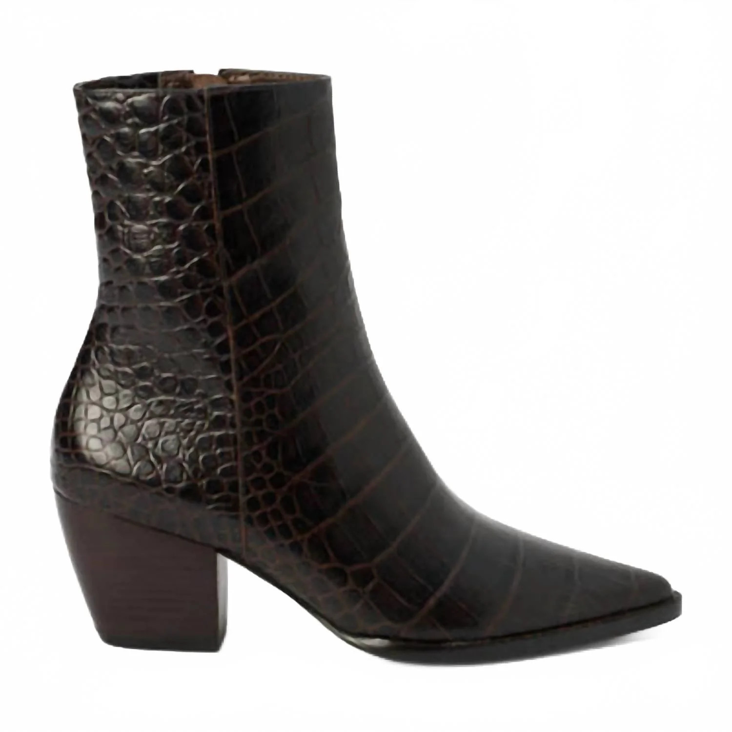 Women's Caty Boot In Espresso Croc | Shop Simon