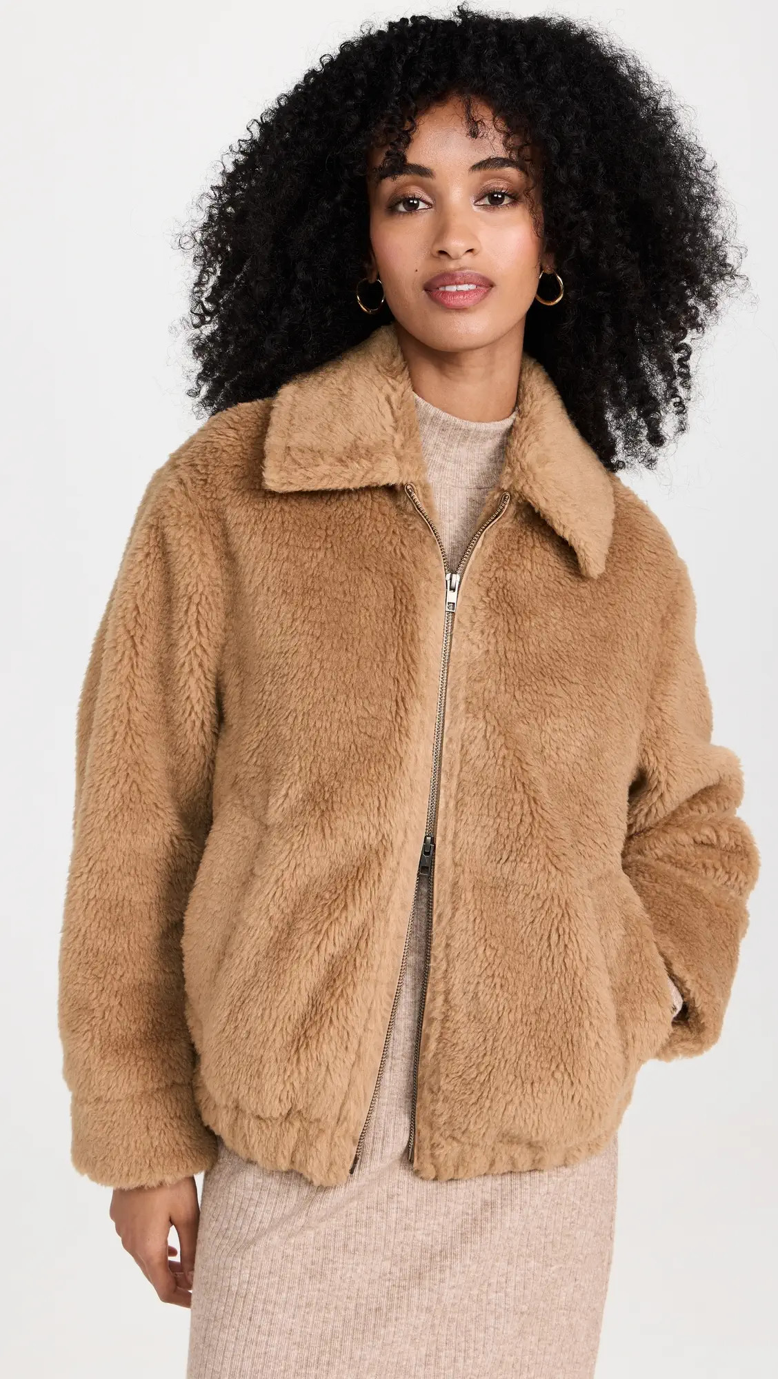 Vince Faux Shearling Bomber Jacket | Shopbop | Shopbop