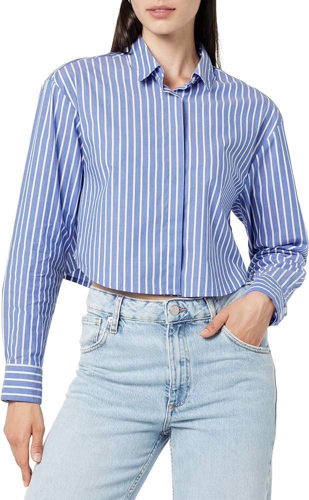 The Drop Women's Isadora Cropped Poplin Shirt | Amazon (US)