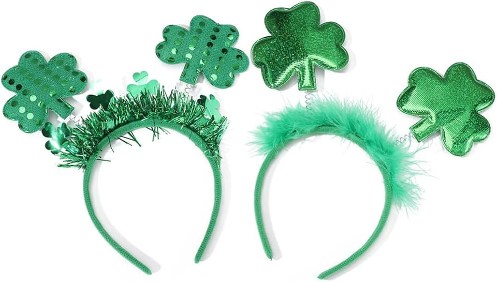 DRESBE St. Patrick's Day Headbands Green Shamrock Clover Headband Festival Costume Accessories fo... | Amazon (US)