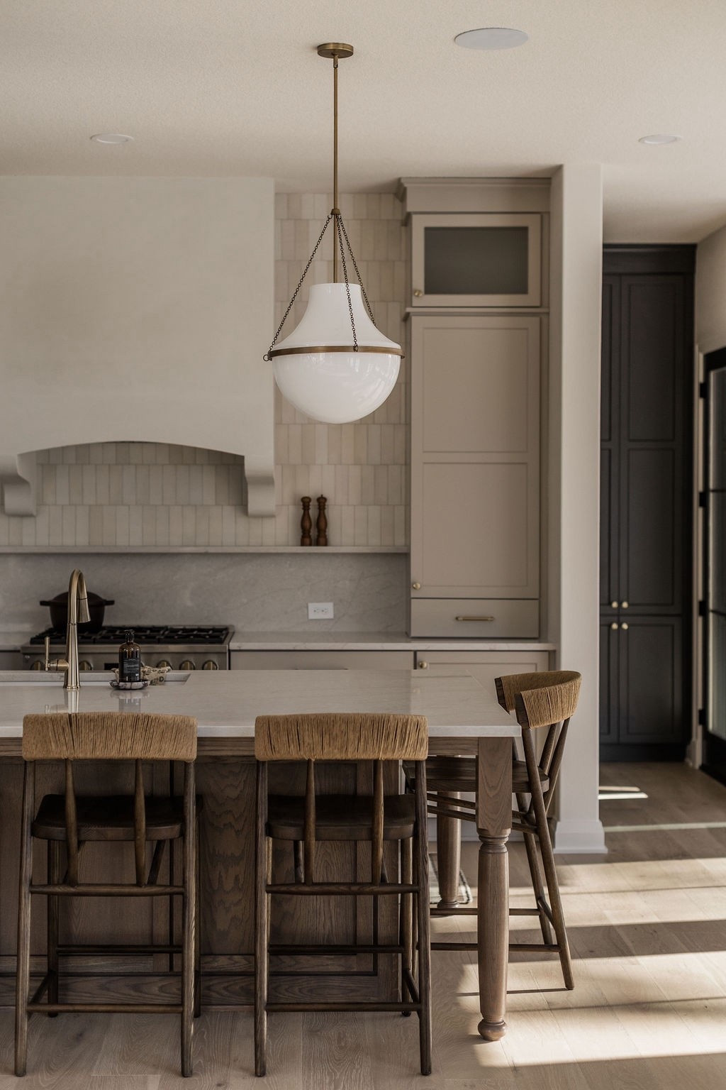 Prettiest kitchen pendant and counter stool combo!

#LTKHome