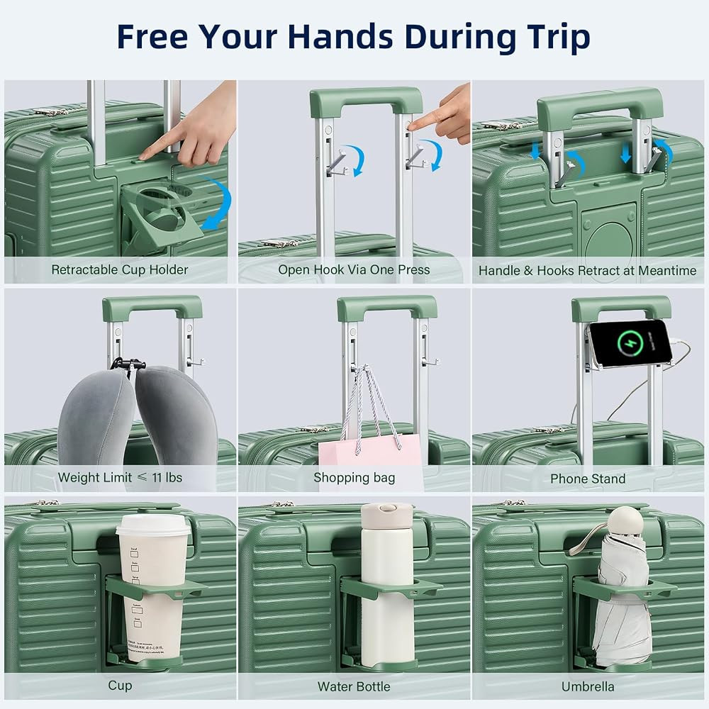 HanTrip Hard Shell Suitcases Expandable Travel Luggage Sets 3 Piece, Carry on and Check in 3 Piec... | Amazon (US)