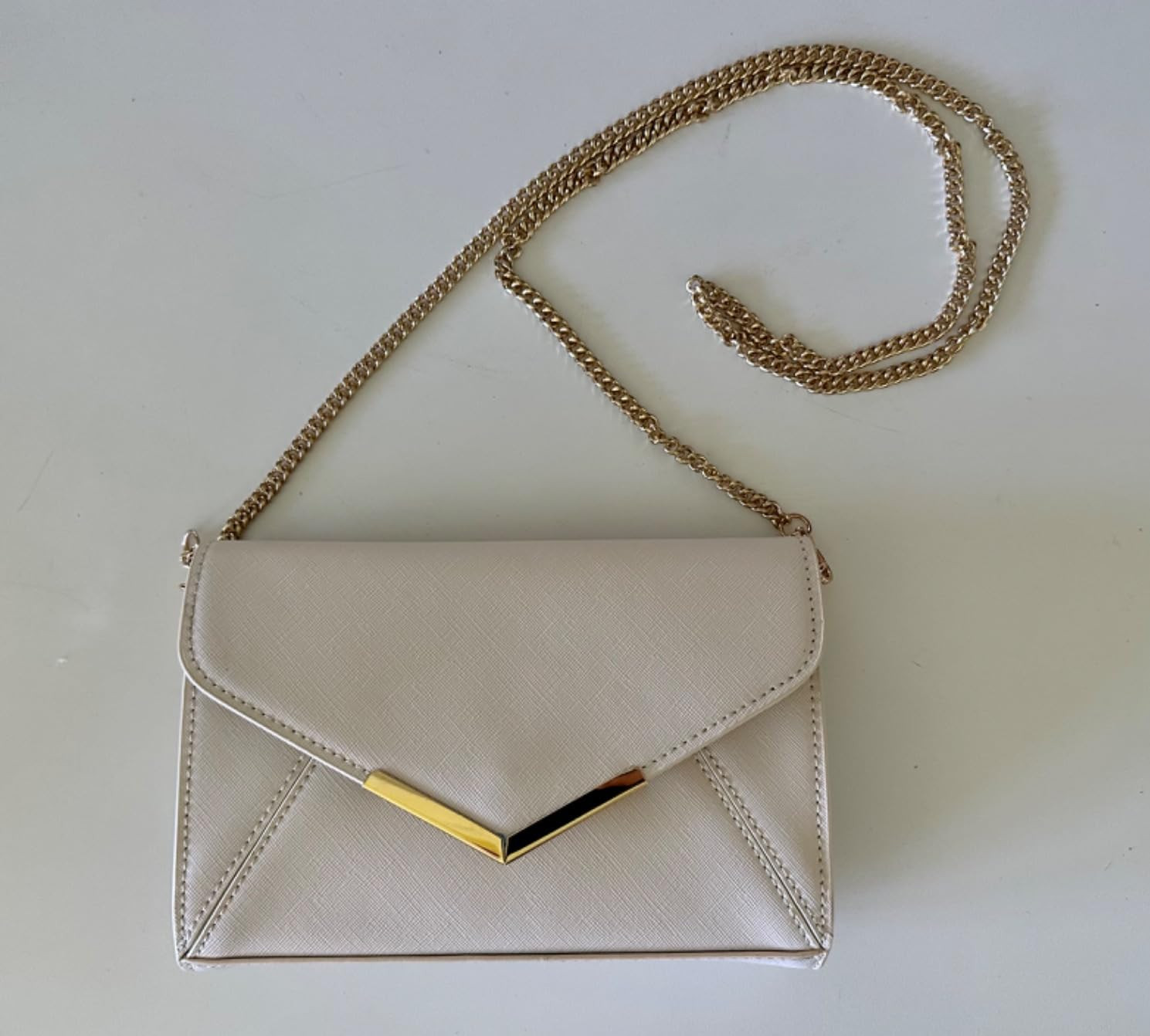 DEXMAY Women Envelope Clutch Faux Saffiano Leather Evening Handbag Foldover Clutch Bag Formal Dre... | Amazon (US)