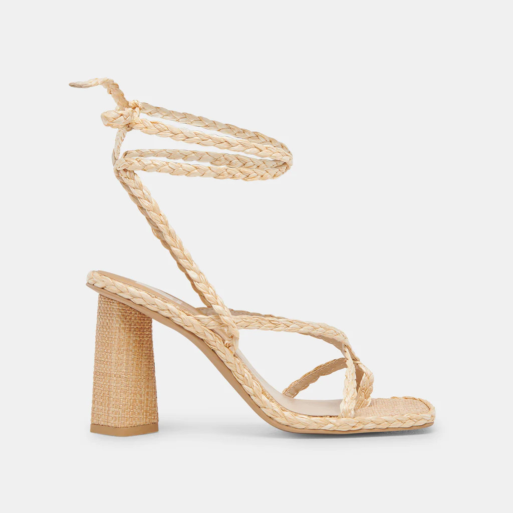 JOELLE HEELS LT NATURAL RAFFIA | DolceVita.com