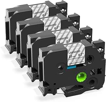 Labelife 18mm Label Tape White on Clear 3/4" Replace for Brother P Touch TZe TZ Tape 18mm 0.7 Lam... | Amazon (US)