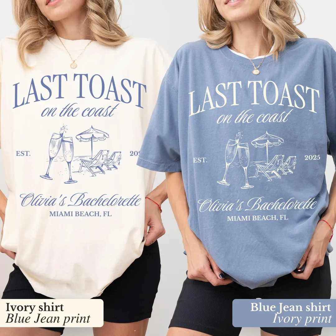 Last Toast on the Coast Shirt, Beach Bachelorette Party Shirt, Bach Club Shirt, Coastal Bachelore... | Etsy (Global)