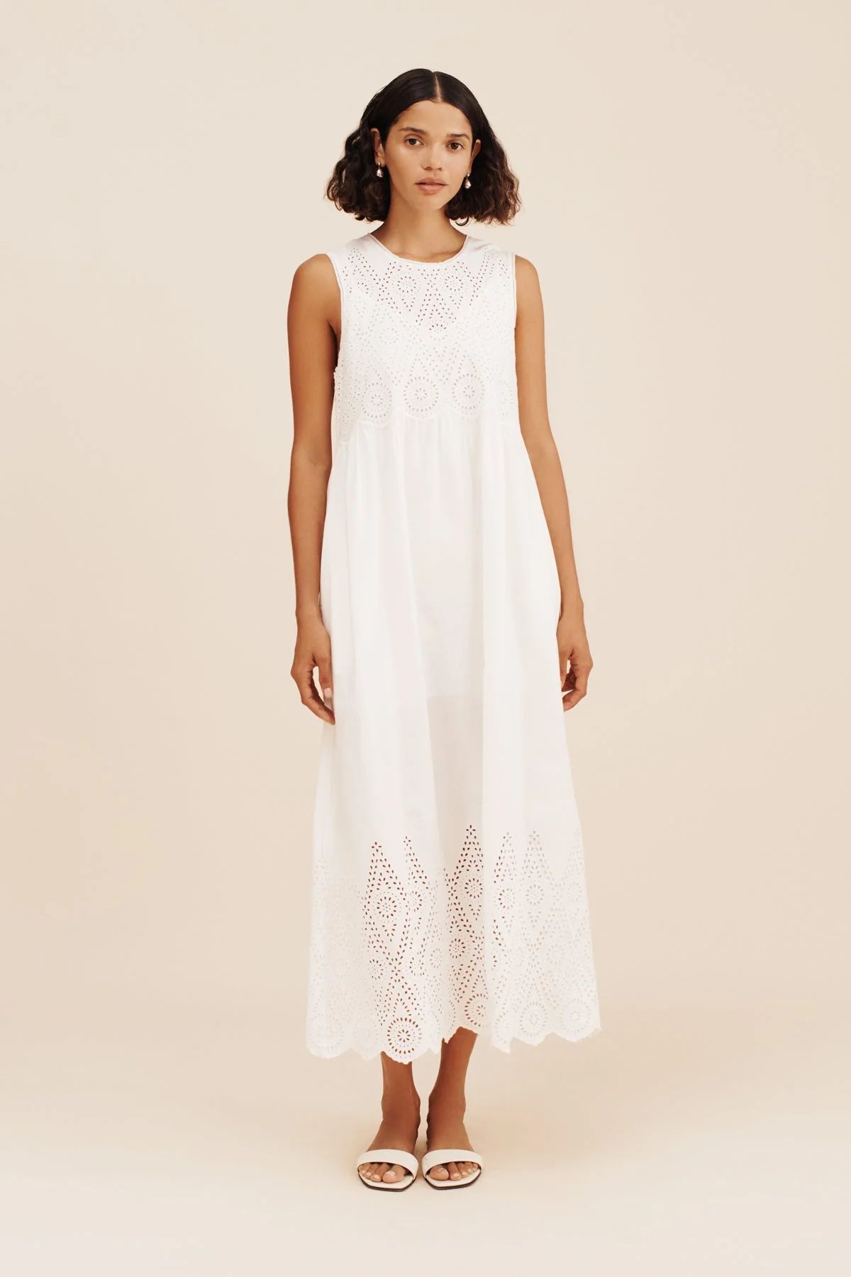 LOUISA SHIFT DRESS - VINTAGE WHITE | POSSE (US)