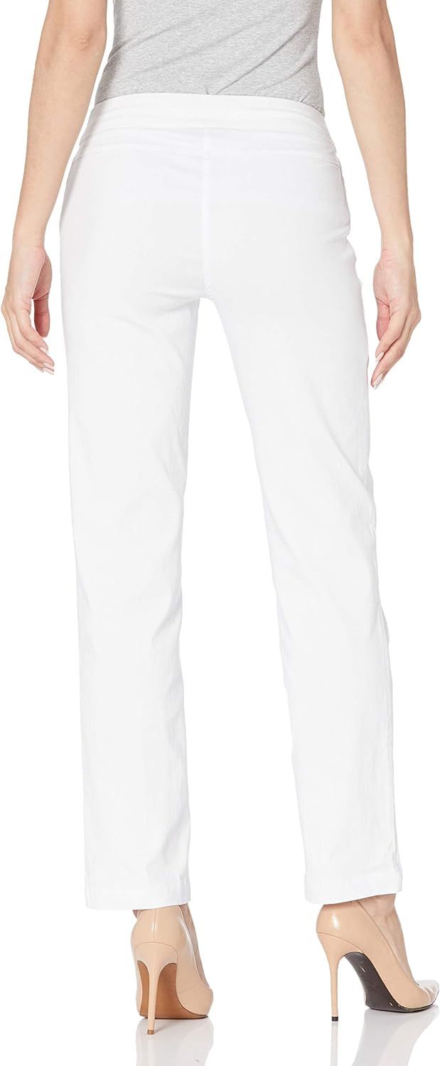 SLIM-SATION Women's Wide Band Pull-on Relaxed Leg Pant with Tummy Control | Amazon (US)