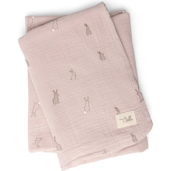 Bunny Apllique Swaddle Primrose | Maisonette