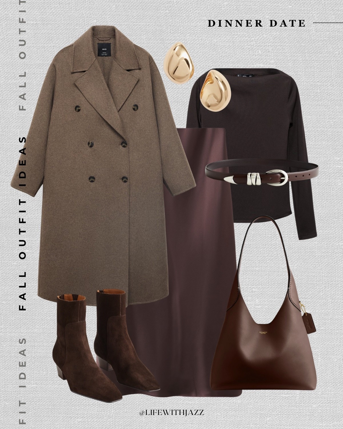 fall outfit idea: dinner date

fall style, fall fashion, oversized wool coat, boatneck long sleeve top, maxi satin skirt, suede boots, coach brooklyn tote, elegant style, minimal & chic 

 #LTKSeasonal #LTKSaleAlert #LTKStyleTip