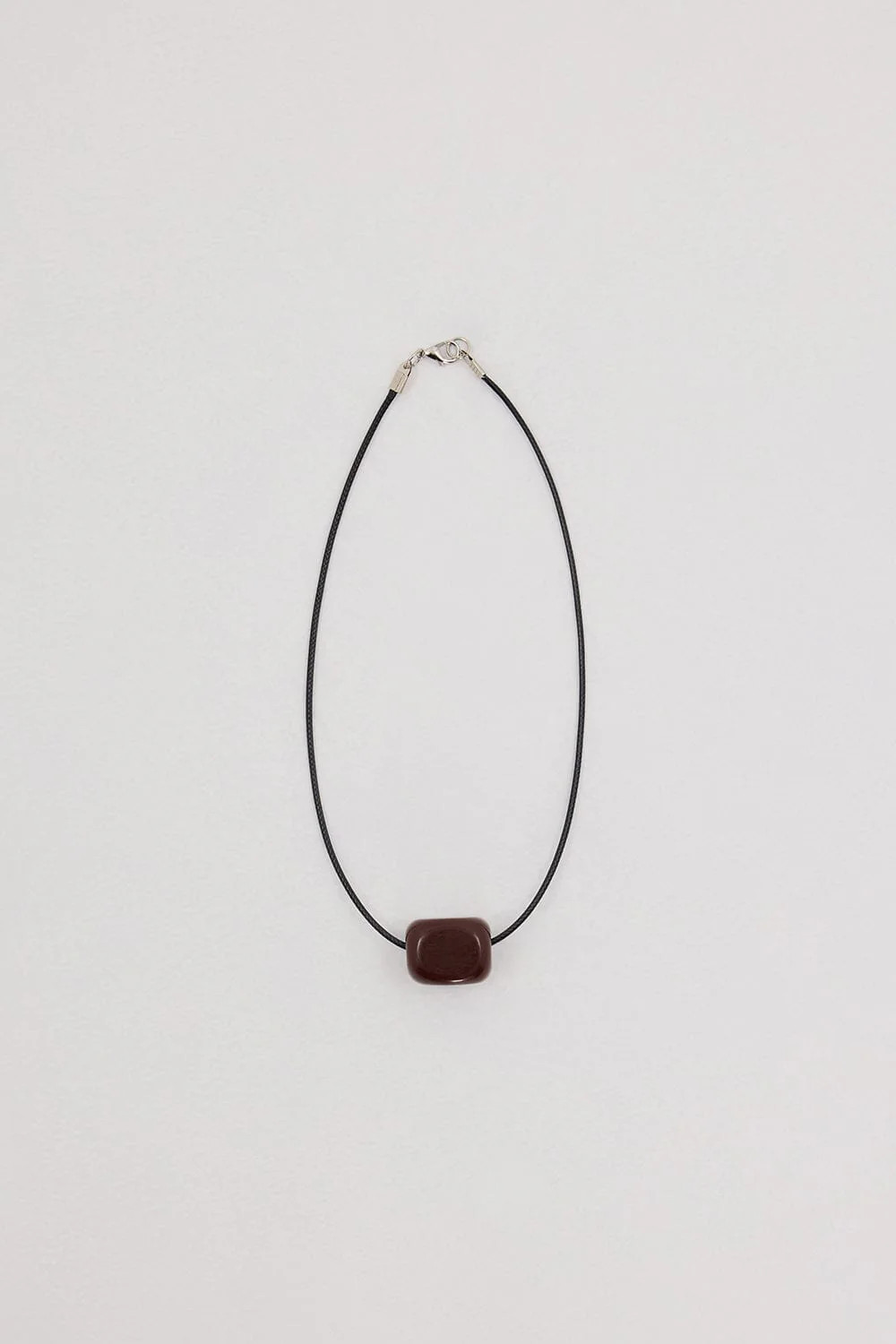 NURI STUDIO GLASS CUBE BROWN NECKLACE | DISSH