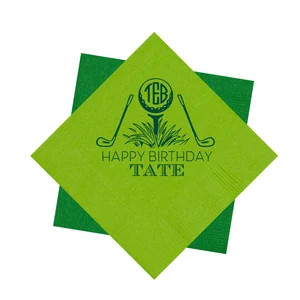 Golf Napkins, Golf Birthday Napkins, Golf Birthday Party, Golf Party Napkins, Monogrammed Golf Ba... | Etsy (Global)