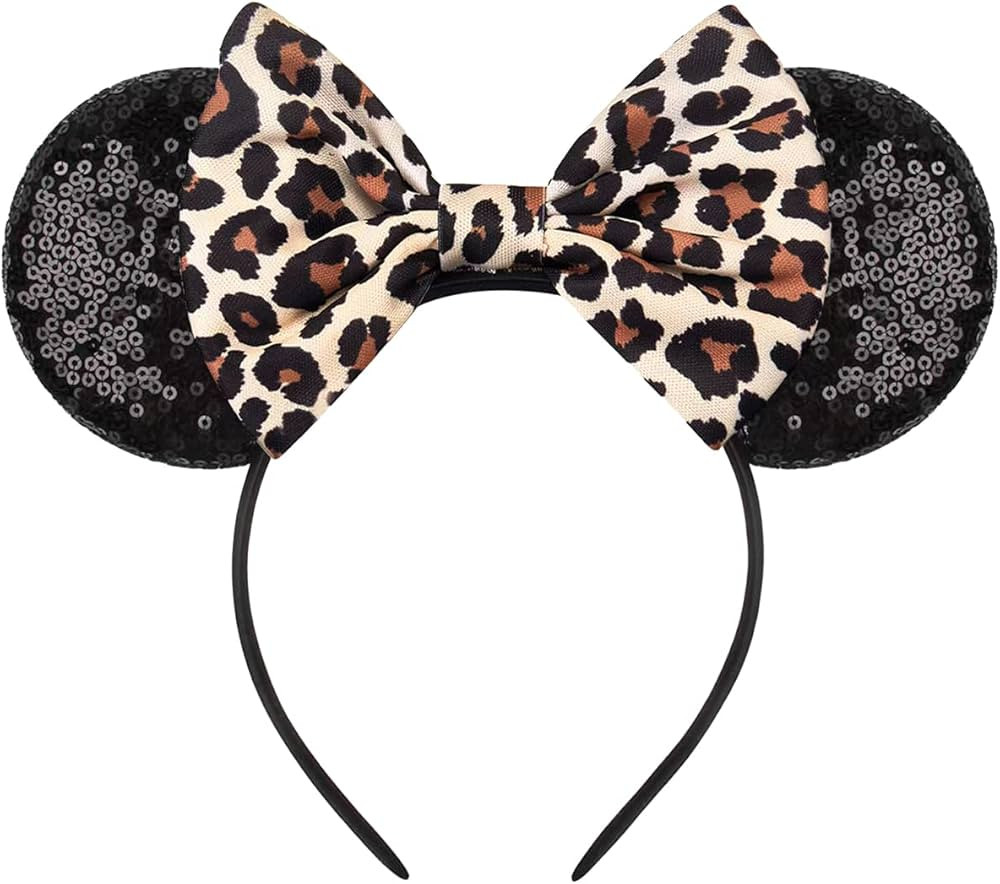 RAZKO Minnie Ears Headband, Sequin Mickey Ears Headband Mouse ears Headband for Women Girls Hair ... | Amazon (US)