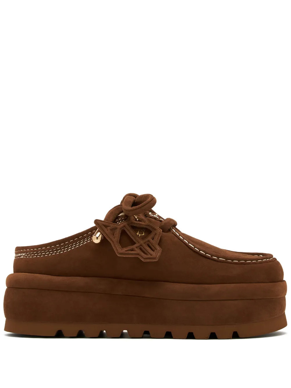 NAKED WOLFE Blizzard platform mules - Brown | Farfetch Global