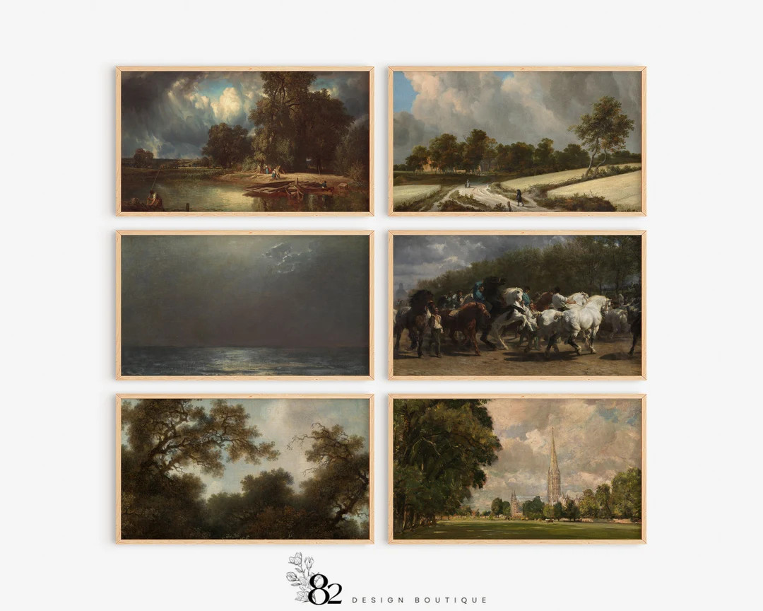 Samsung Frame TV Art Set Vintage Frame TV Art Muted Tonal Frame TV Art Frame Tv Set Frame Tv Pain... | Etsy (US)