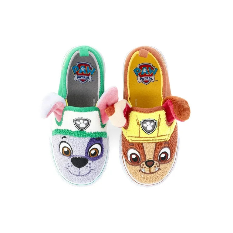 Paw Patrol Characters Toddler Kids Fleece Slip-On Sneakers | Walmart (US)