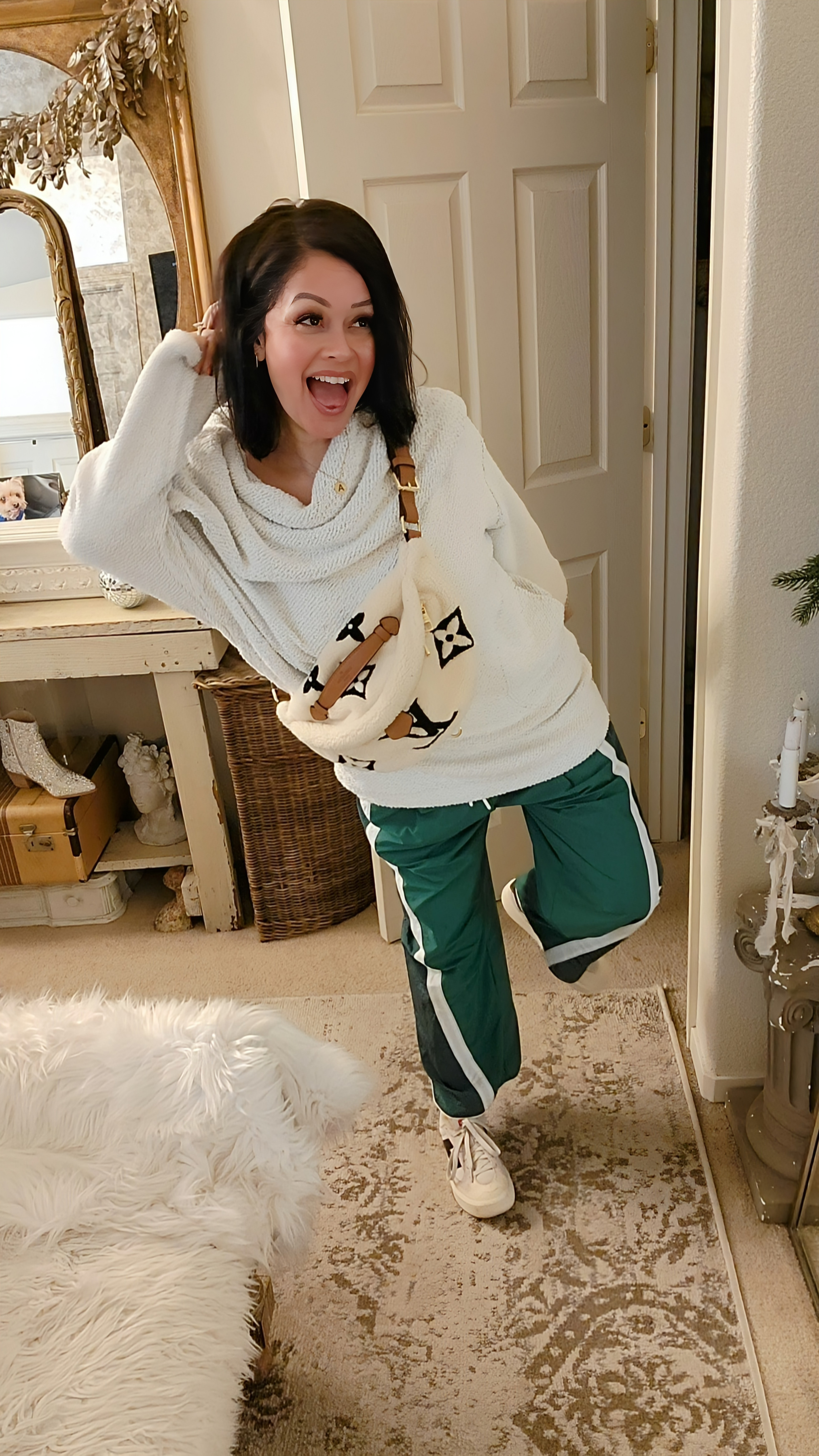 Cozy winter outfit. Pants are perfect layering piece. Run tts. 

#LTKSaleAlert #LTKStyleTip #LTKFitness