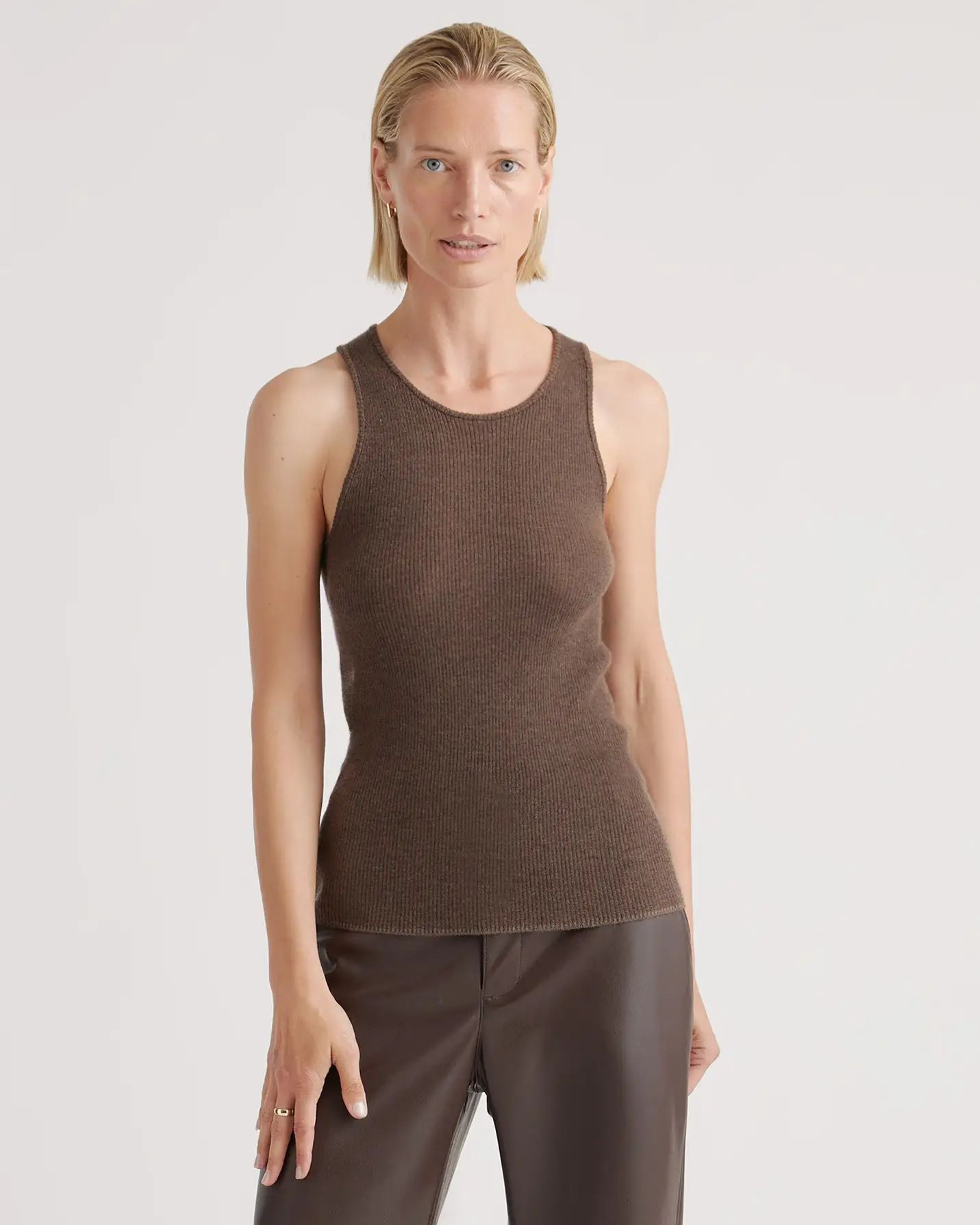 Featherweight Cashmere Ribbed Tank | Quince