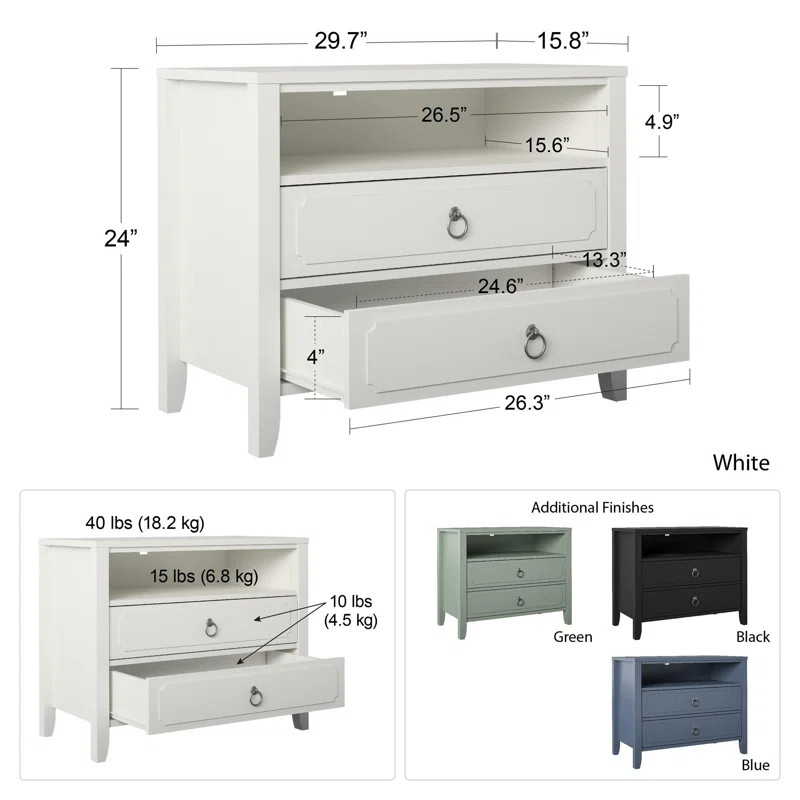 Her Majesty 2 - Drawer Nightstand | Wayfair North America
