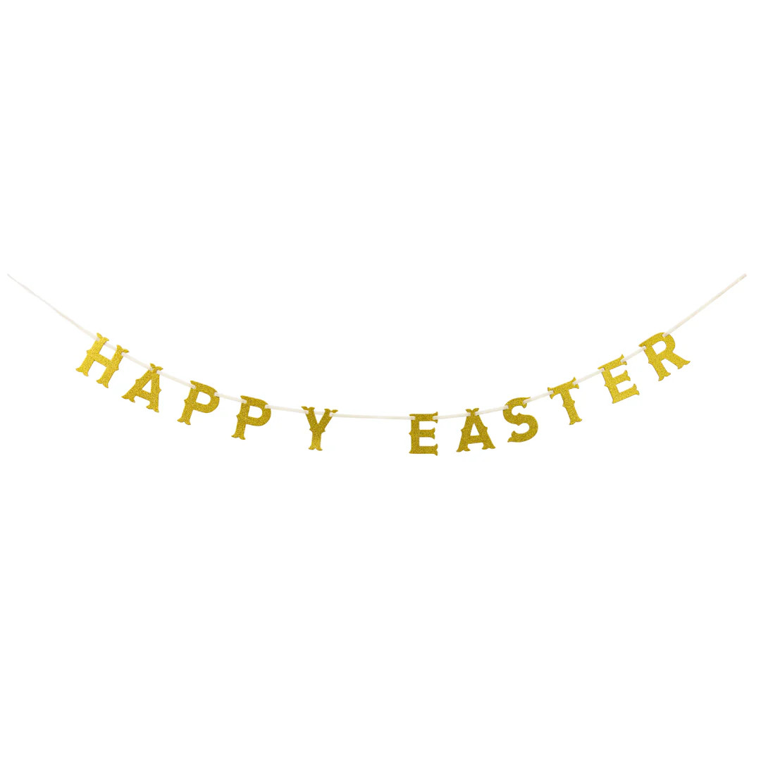 Glittered Happy Easter Banner | My Mind's Eye