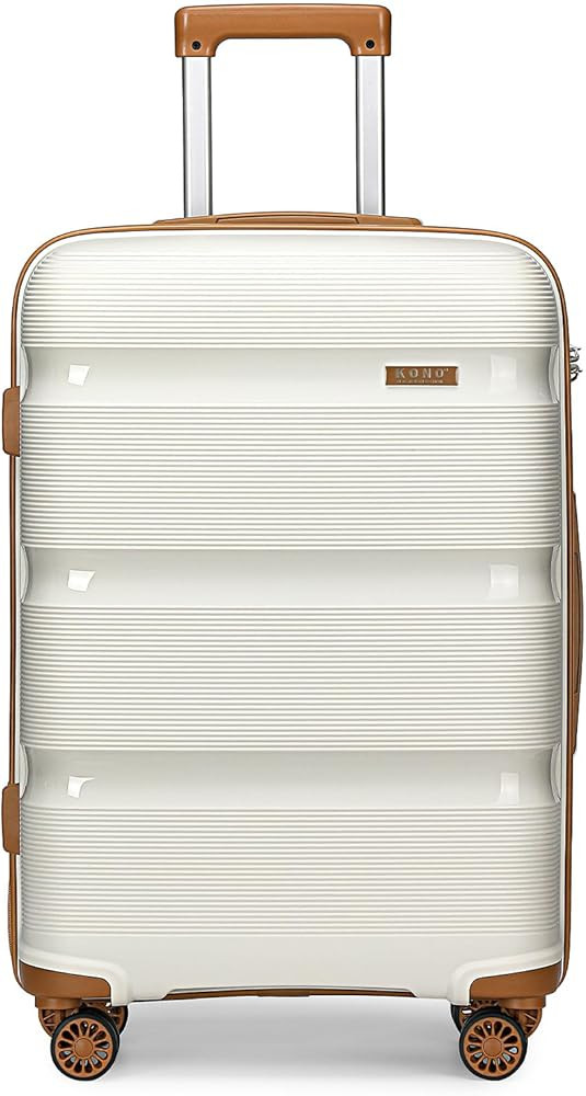 Kono Carry On Luggage Hard Shell Travel Trolley 4 Spinner Wheels Lightweight Polypropylene Suitca... | Amazon (US)