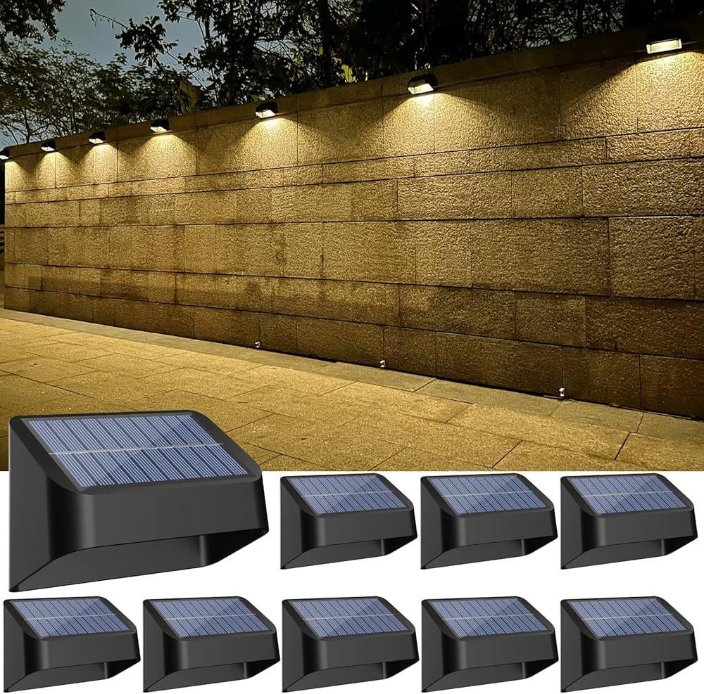 Solar Lights Deck Light RGB 8 Colors Solar Deck Lights | Amazon (US)