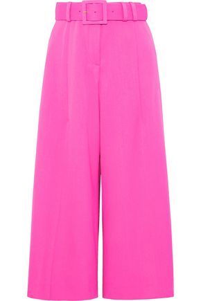 Belted wool-blend twill culottes | The Outnet US