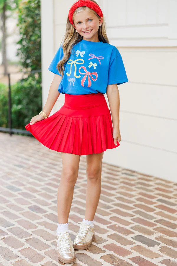 Girls: Variety Bows Blue Graphic Tee | The Mint Julep Boutique