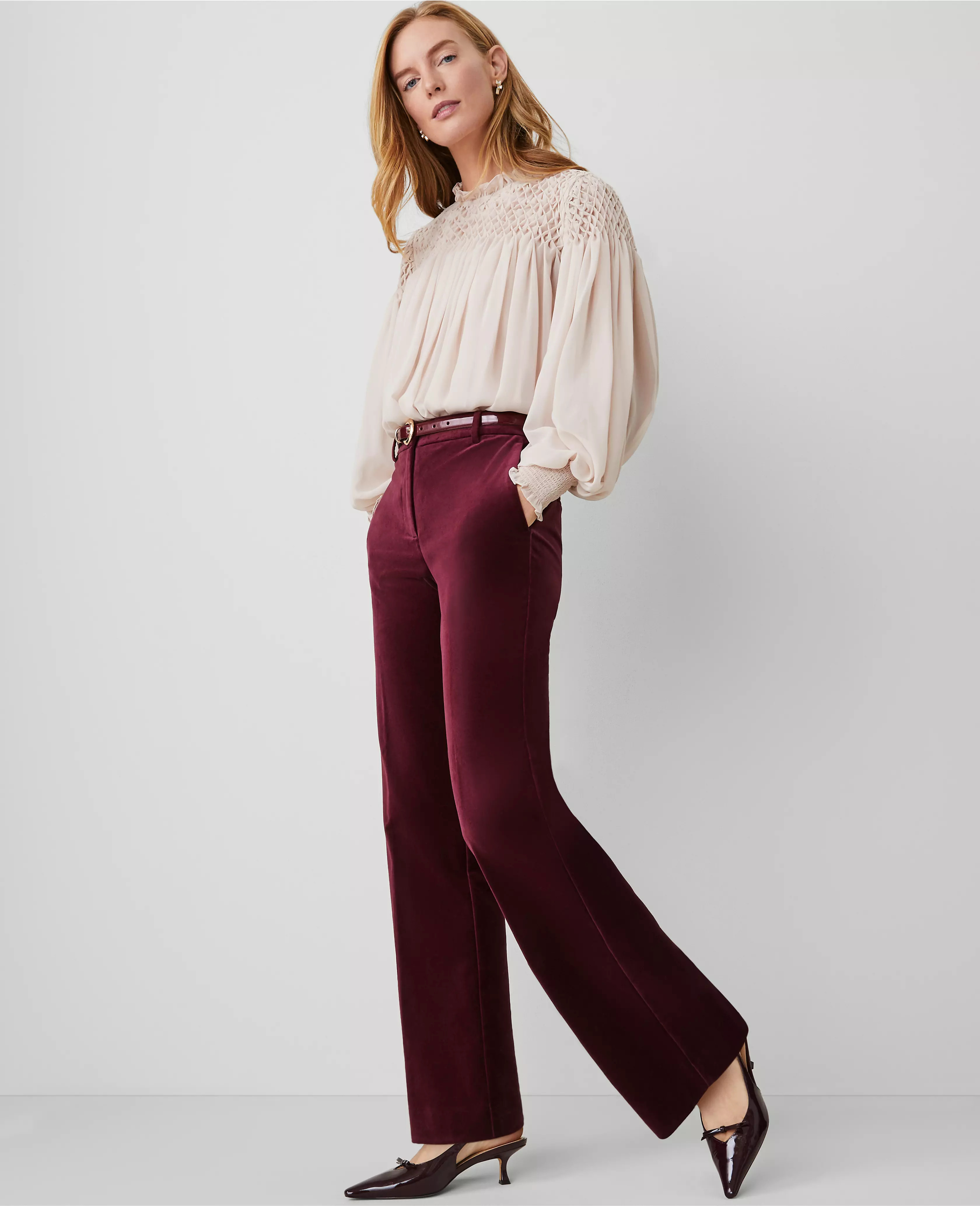 The Petite Jayne Trouser Velvet Pant | Ann Taylor (US)